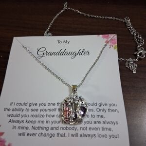 Stainless Steel Pendant Necklace for Granddaughter
